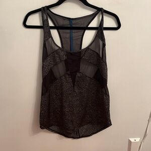Black and Gray Sheer Tank Top